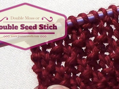 Double Seed Stitch or Moss Stitch