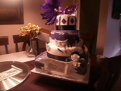 Girl's Sweet Sixteen Masquerade Cake