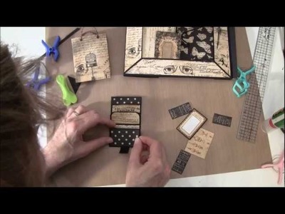 How to build a photo mini album with G45 Olde Curiosity Shoppe paper collection Part 10