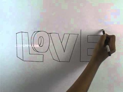 How to Draw a 3D Love