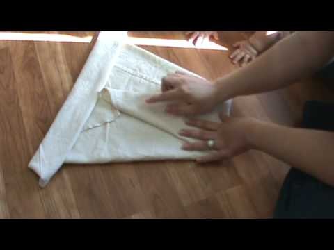 How to fold a flat diaper.kite fold