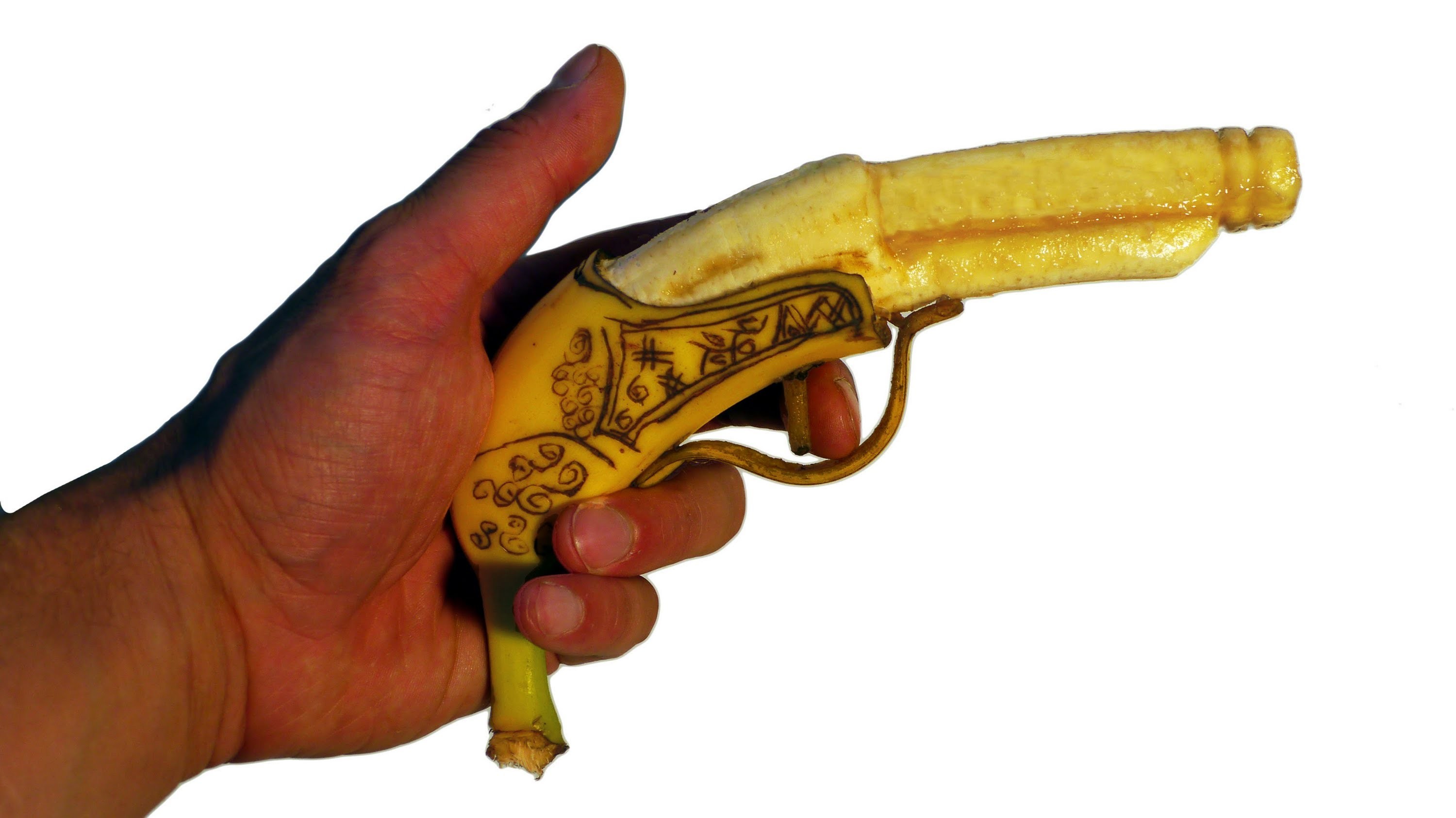 Типы форм члена. Ружье в виде члена. Банан в виде ножа.