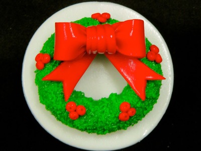 How To Make A Christmas Wreath Cupcake Topper