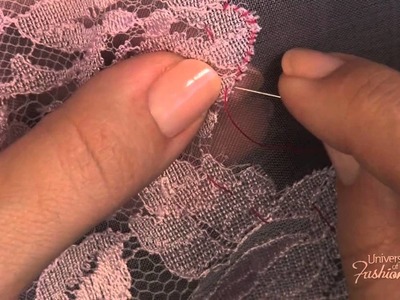How to make a lace applique by using an overcast stitch - Preview