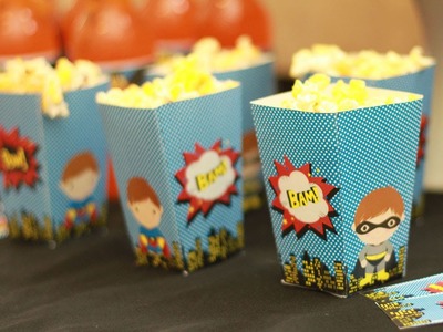 How to Make a Popcorn Box, Cupcake Toppers