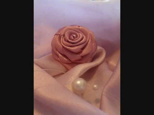 How to make a ribbon rose tutorial
