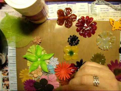 How to make. .Flowers decorate with UTEE in Melting pot part 1