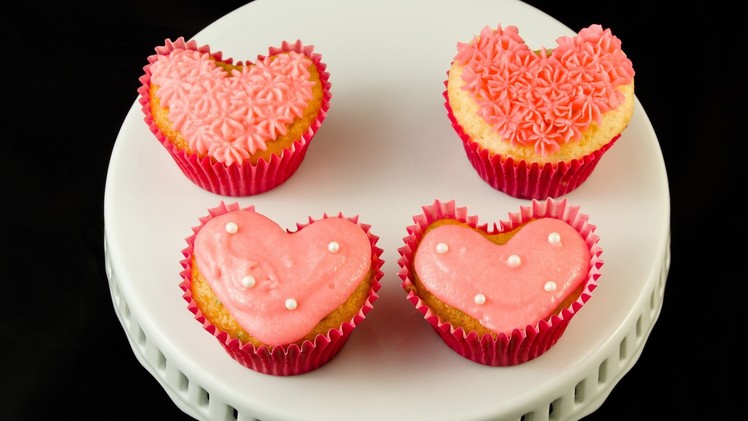 How to Make Heart Shaped Cupcakes for Valentine's Day by Cookies Cupcakes and Cardio