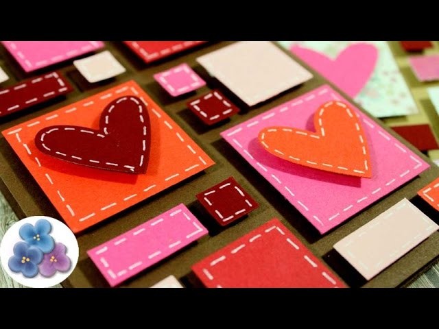 How to make LOVE cards for Valentine's Day using paper scraps Mathie