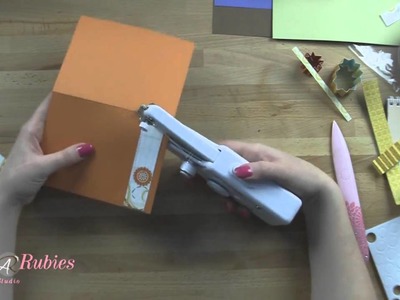 How to Make Paper Rosettes and Stitching on a Card