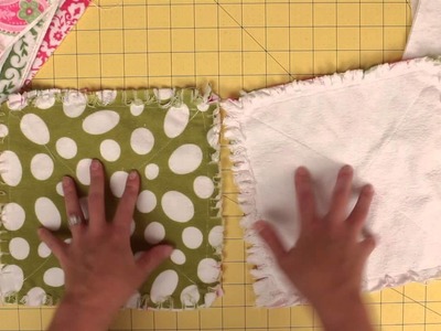 How to prep and cut squares for a rag quilt