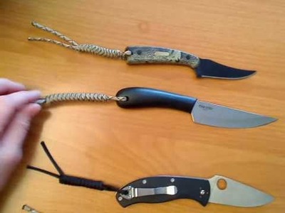 I learned how to make knife lanyards today