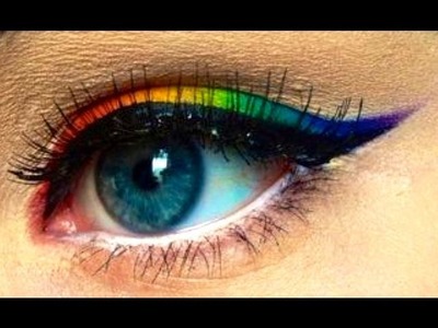 Makeup Tutorial: Rainbow Winged Eyeliner (LGBT, PRIDE & MLP) | emmajvb