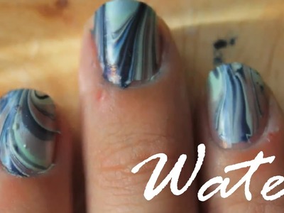 Ocean Blue Water Marble - Detailed Explanation (Nail Polish Art Request)