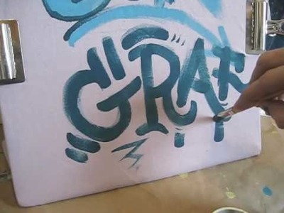 Reskew's Graffiti Tutorial #4 Acrylic painting on Clothing MWNYC