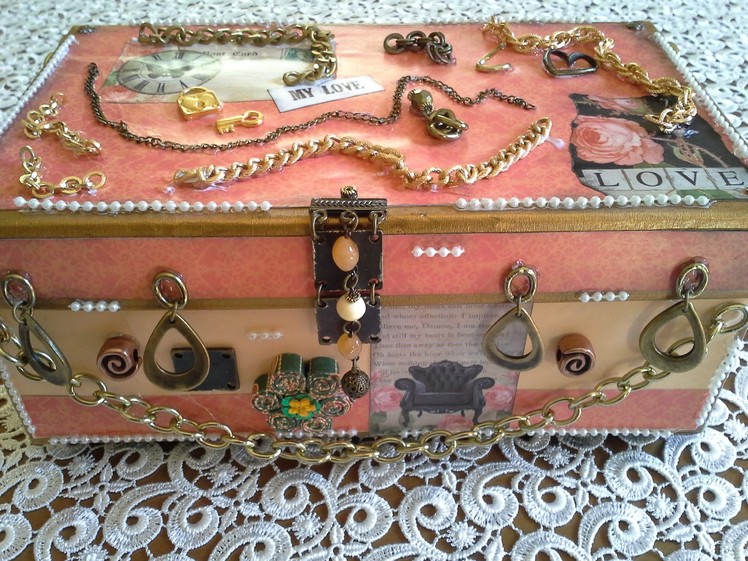 Shoe Box with chains-Altered Shoe Boxes Series-Tutorial No4