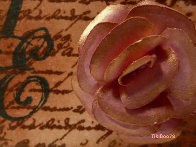 Vintage Tag with Tiny Tim Holtz Rose