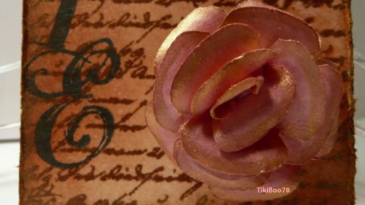Vintage Tag with Tiny Tim Holtz Rose