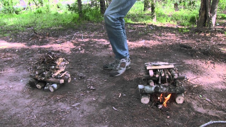 Build A Long Lasting Campfire: Log Cabin vs. Self Feeding