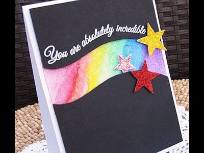 Derwent Inktense Pencils Rainbow and Clear Sentiments with Catherine Pooler