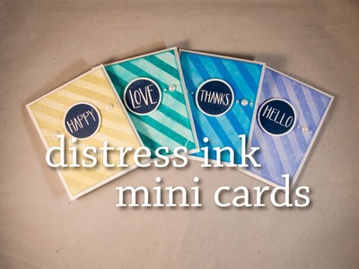 Distress Ink Mini Cards - Little Tangles
