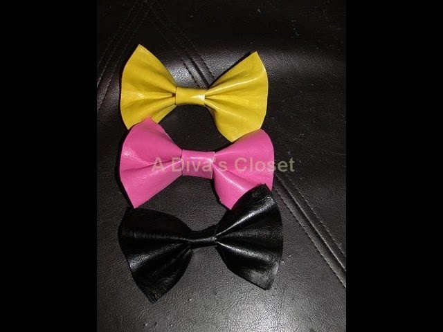 D.I.Y. "Inspired" Faux Leather Bow Ties
