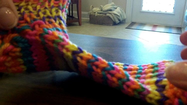 Finished Toe - Sock Loom
