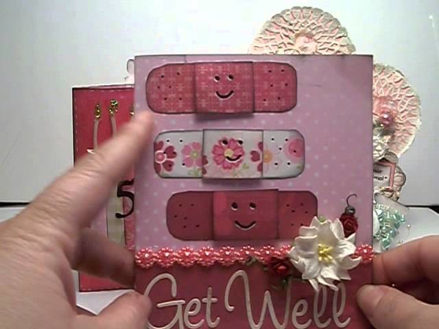 Get well card and Happy Birthday card projects made from scraps inspired by Pinterest