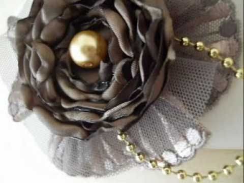 Handmade Satin and Lace Flowers - Carftbrulee