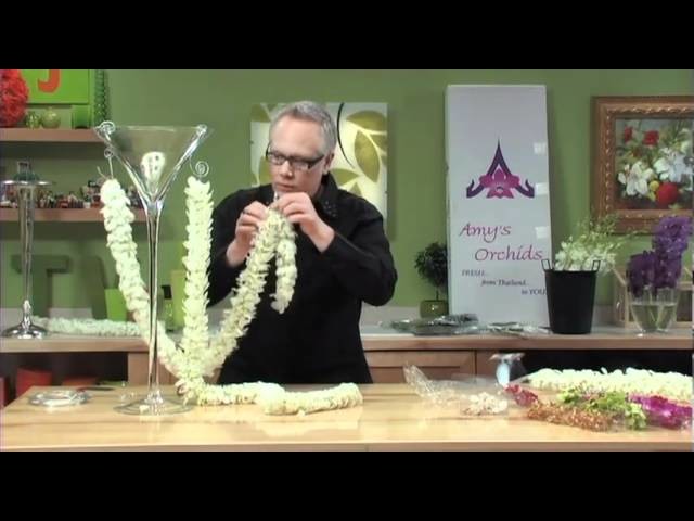 How to Arrange Flowers- Orchid Garland Flower Arrangements!