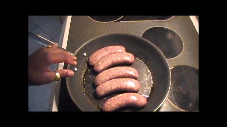 How to cook a simple Italian Sausage meal.