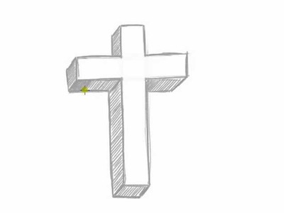 How to Draw a 3D Cross - Easy Things to Draw in 3D