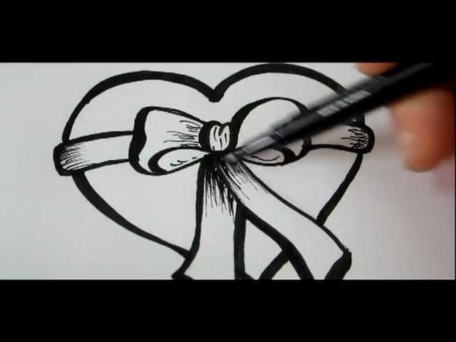 How To Draw A Heart & Bow