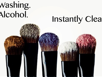 HOW TO INSTANTLY CLEAN YOUR MAKEUP BRUSHES WITHOUT WASHING. SPRAY OR ALCOHOL!