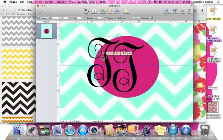 How to Make a Monogrammed Binder Cover