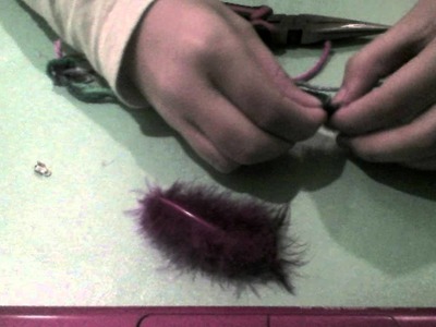 How to make feather key chains!!