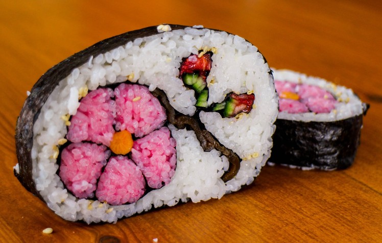 How to Make Flower Sushi Art - Amazing Food Recipe
