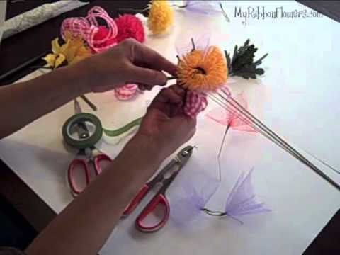 How to make Ribbon Flower Corsage, Boutonniere, and Hair Piece