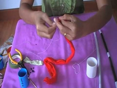 How to make stocking flower (butterfly) by www.ployandpoom.com