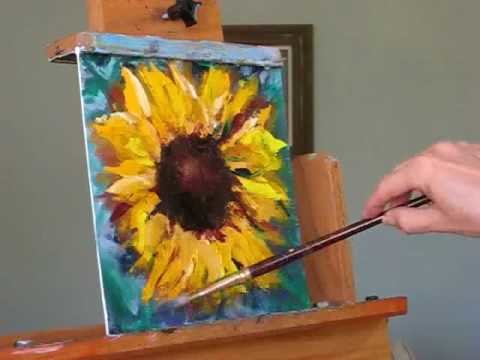 How to Paint a Sunflower!  Demo and FREE Painting Giveaway.