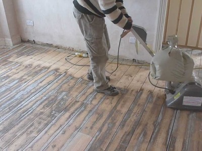 How to sand wooden floor boards Part 1