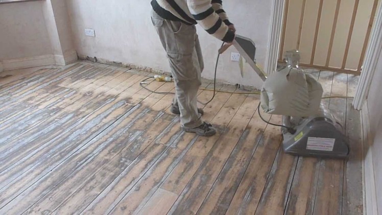 How to sand wooden floor boards Part 1