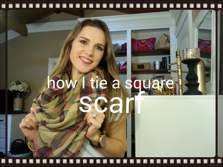 How to tie giant square scarf