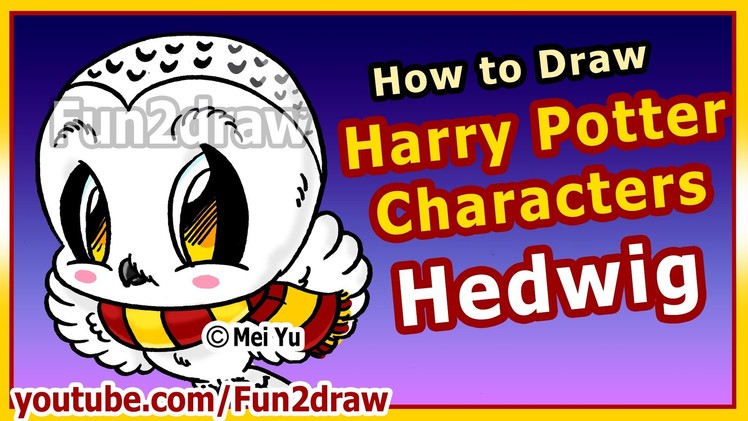 Learn to Draw Harry Potter Characters - Hedwig - Fun2draw Art Lessons