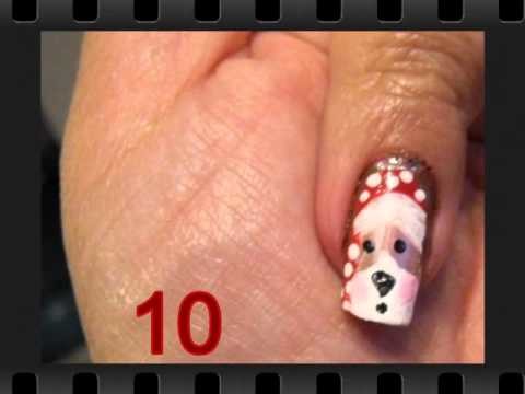 Nail Art Collage: Series 4 -- Christmas Nails, Fall Nails, Fimo & Rhinestones, etc. 