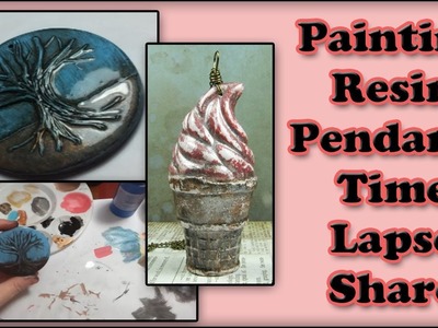 Painting My Resin Pendants Time Lapse Share