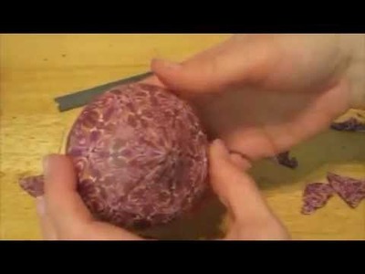 Polymer clay tutorial canework on glass ornament .m4v