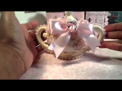 Shabby Chic Altered Tea Pot (Sugar Bowl) and Card Share