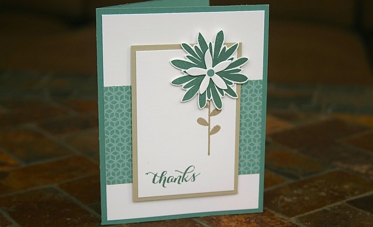 Stampin' Up Thank You Card using Flower Patch
