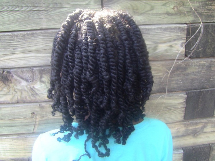 Two Strand Twists. taking care of my daughter's natural hair.